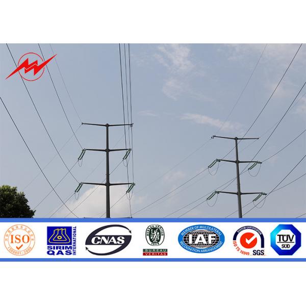 Quality Galvanization Steel Utility Pole For 110kv Electrical Power Transmission Line Project for sale