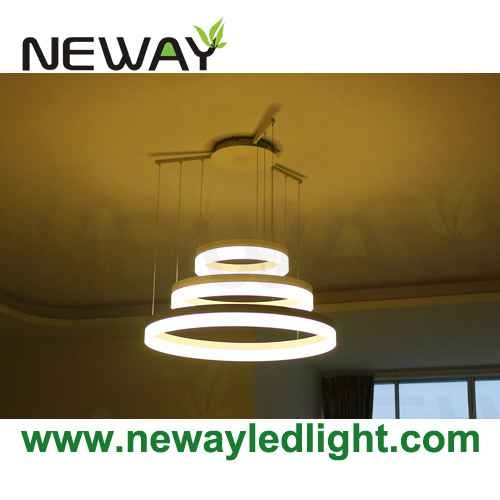 Quality LED Ring Pendant Light Fixture Lustre LED Suspension Hanging Drop Lamp for sale