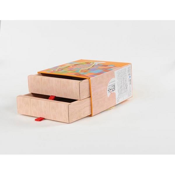 Quality Double Layer Cardboard Drawer Storage Box CMYK / Pantone Printing for sale
