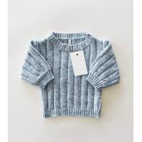 China Custom Neutral Baby Chunky Knit Speckled Sweater Organic Cotton Hand Knitted  Pullover Sweater Toddlers Winter Warm factory