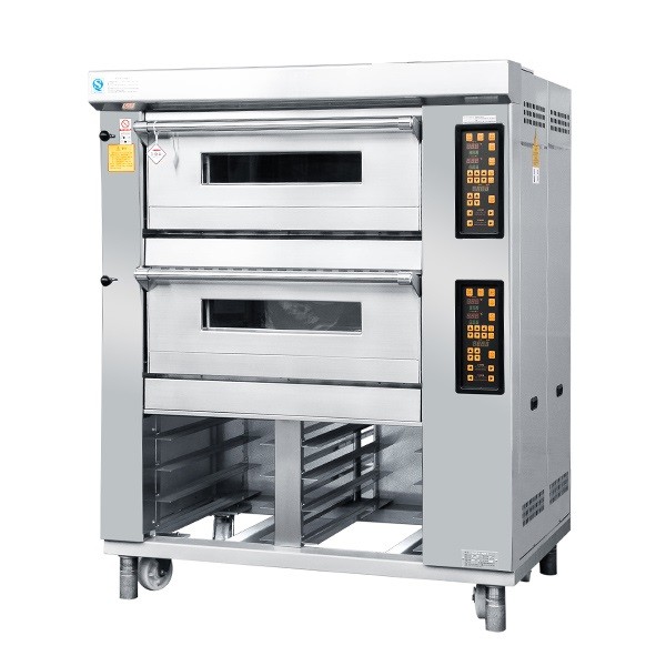 Quality 2 Deck 4 Tray Bakery Deck Oven 40X60cm For Bread Cakes Cookie Pizza Baking for sale