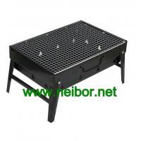 China Portable Steel BBQ Grill in Black Color with Neutral Packaging Color Box In Stock factory