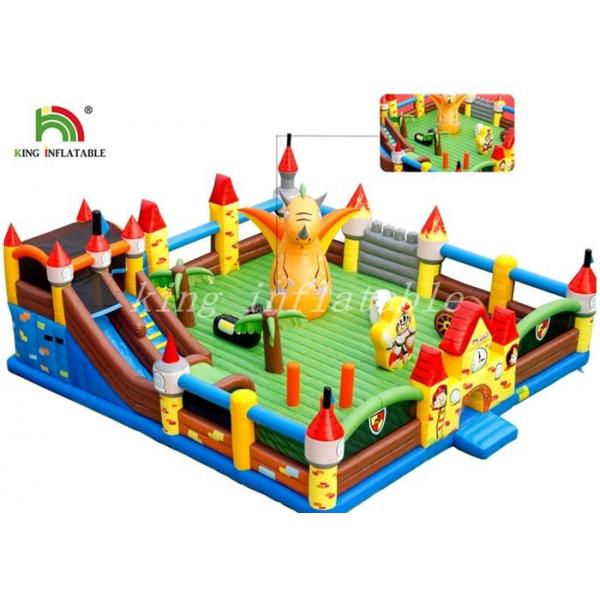 Quality Outdoor Giant Inflatable Amusement Park Colorful PVC Tarpaulin Combo Playground for sale