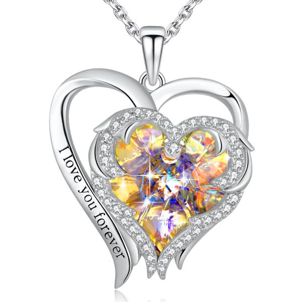 Quality Valentine 925 Heart Shaped 6.23g 1.18in Sterling Silver Heart Pendant Necklace SGS for sale