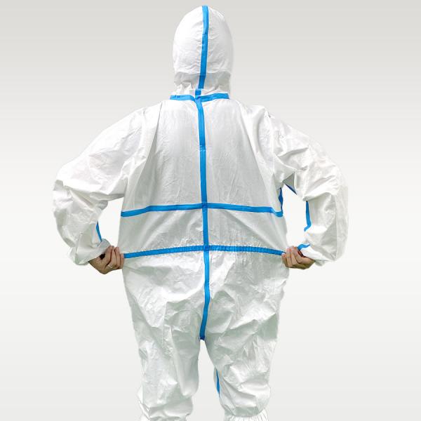 Quality Microporous PE Laminate Type 4 Disposable Coveralls CE ISO Non Woven Bodysuit for sale