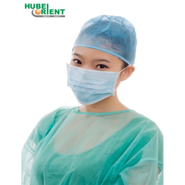 Quality Blue Medical 3 Ply Face Mask / Disposable Earloop Face Mask For Hygienic for sale