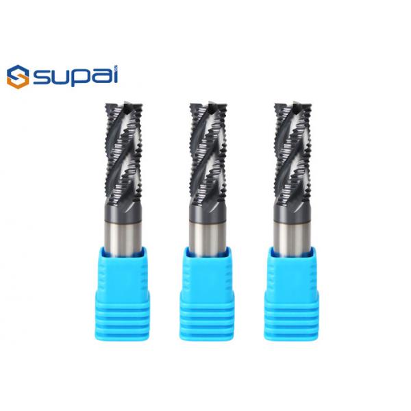 Quality Solid Carbide Rough Cut End Mill CNC Working 35 Degree Helix Angle For Cast Iron for sale