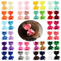 China 40pcs 3 Red Pink Green Ribbon Hair Bow With Clip Kids  Girls factory