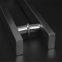China Glass door handle, hairline finish stainless steel door handle European style large pull handle factory
