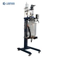 China Big 50l Glass Reactor Jacketed Laboratory Lifting Reactor Vessel factory