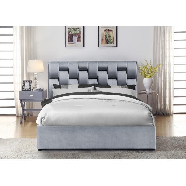 Quality Fabric Twin Size Linen Upholstered Bedframe With Gas Lift for sale
