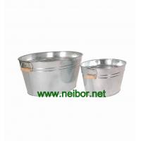 China galvanized metal oval beer bucket oval tub oval basin beer cooler 17Litres 34Litres factory