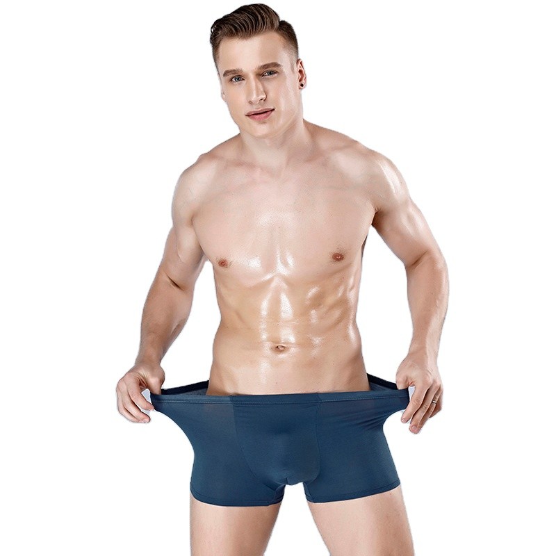 China Sustainable Adults Mens Boxer Shorts Seamless Plus Size Bamboo Fabric Shorts factory