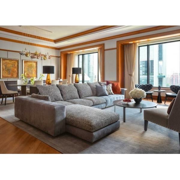 Quality ODM Commercial Hotel Living Room Furniture Fabric Sofa for sale