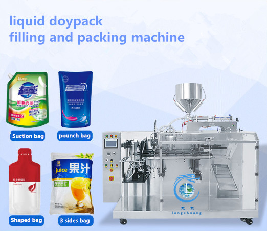 Quality Alcohol Disinfectant Filling And Packing Machine PLC Zipper Pouch Packaging Machine for sale