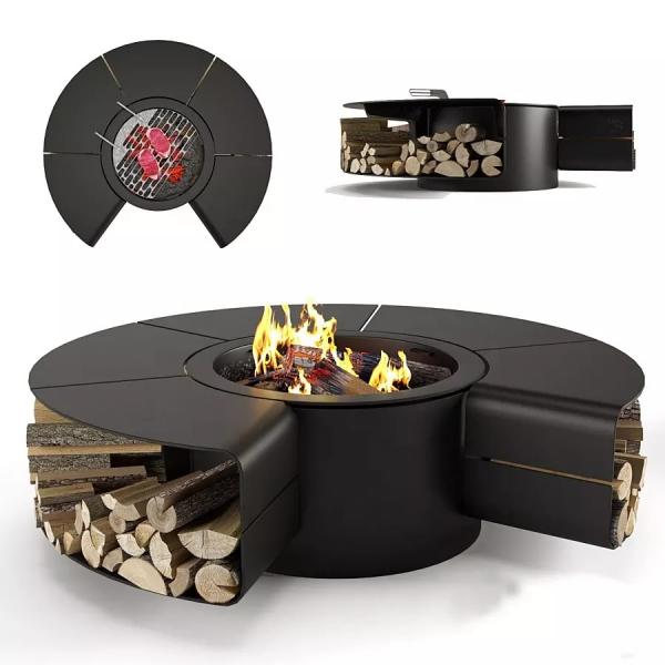 Quality Multi Functional Outdoor Fireplaces Smokeless Fire Pit Table For Garden Furniture for sale