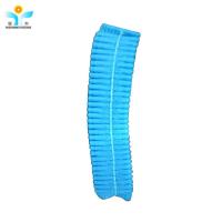 China 18'' 21'' Disposable Hair Caps Medical Strip Clip single / double elastic factory