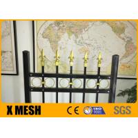 Quality Spacing 3.75'' High Security Wrought Iron Ornamental Fences ODM for sale