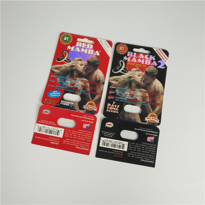 China Premier ZEN Blister Pack Packaging Metallic Silver Paper Card For Male Enhancer Capsule factory