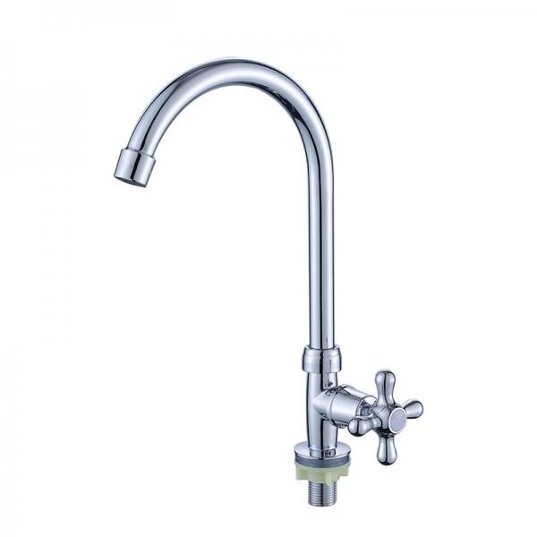 Quality Single Handle Kitchen Cold Only Faucets Chrome for sale
