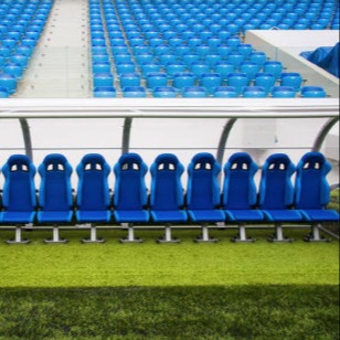 Quality 12 Seats Outdoor Stadium Seating , Soccer Shelter Bench For School Stadium for sale