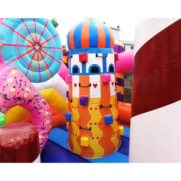 Quality Sugar Candy House 6x6x3.2M Commercial Jumping Castles for sale