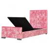 Quality Cute Children Upholstered Storage Platform Bed Frame Single Size With Crushed for sale
