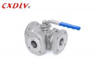 China High Performance 3 Way Ball Valve Stainless Steel Full Port PN40 T / L Port factory