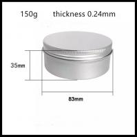 China 150g Cosmetic Cream Container Aluminum Dried Fruit Jar With Screw Lids factory