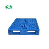 China Blue Colored Plastic Pallets Double Face Customized Logo Printable For Efficient Storage factory