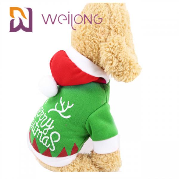 Quality Christmas Hoodie Puppy Winter Clothes With Santa Claus Snowman Elk Dog Cat for sale