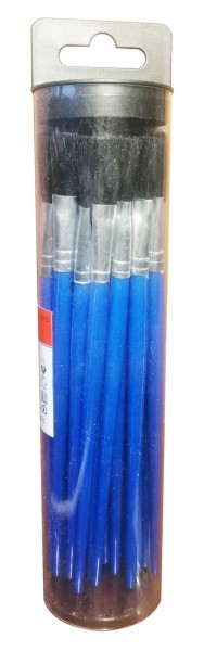 Quality Plastic Tube With Hanger Flux Brushes Bulk With Blue Plastic Handle 25 Pcs for sale
