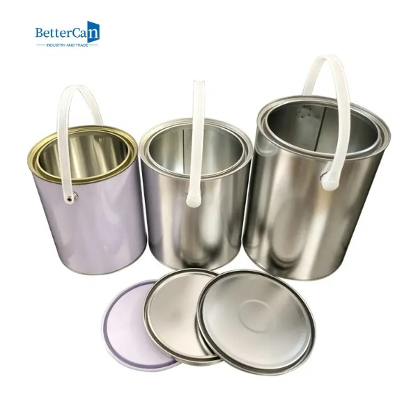 Quality Recycling Empty Paint Cans , Paint Small Tin Cans With Lever Lid for sale