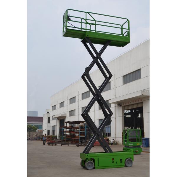 Quality Electric Self Propelled Scissor Lift Table Aerial Working Platform 230kg Loading Capacity for sale
