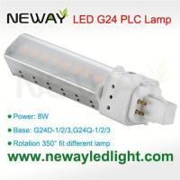 china 8W G24 Plug in Socket LED PLC Lamp Bulb replace 18W CFL