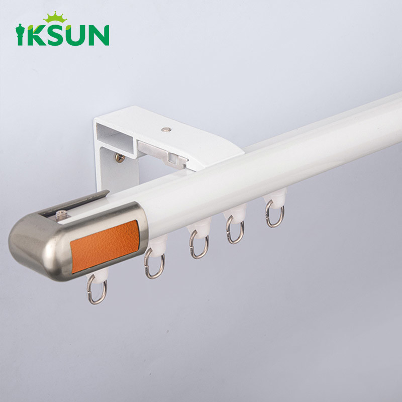 China Square Ceiling Mount Curtain Track With Pulley System  Double Aluminum Curtain Accessories factory
