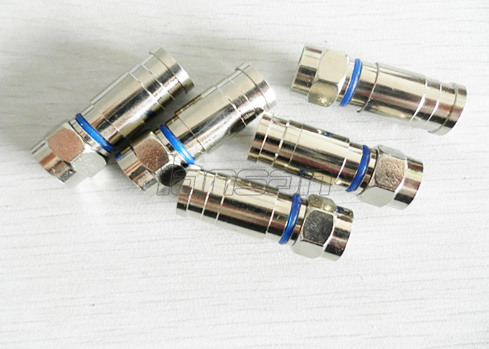 China Twist On CCTV Male Coaxial Cable Compression F Connector For TV Transmission factory