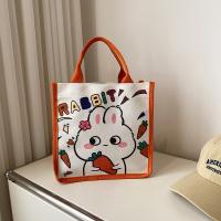 China Winnie The Pooh Rubber Stamp Shopping Bag Kiki Titi Cartoon Shoulder Canvas Ladies for sale