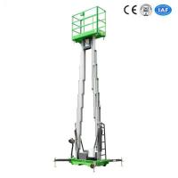 Quality 12m Hydraulic Lift Platform Aluminum Aerial Lift Double Mast 200Kg With for sale