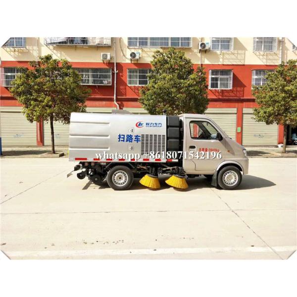 Quality 2CBM Mini Street Sweeper Truck , Street Washing Truck Stainless Steel 304 for sale