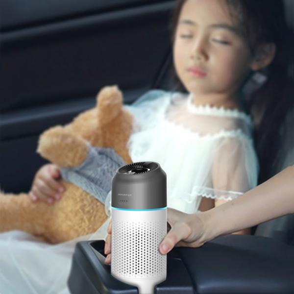Quality HOMEFISH USB Powered Air Scent Diffuser H13 HEPA Car Air Purifier With HEPA for sale