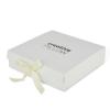 Quality OEM Printing Folding Cardboard Gift Boxes White Color With Silk Ribbon Closure for sale