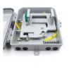 China FTTH plastic rack mounted fiber optic distribution box 8 12 core Outdoor waterproof factory