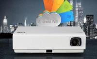 China Android WiFI HDMI LED Projector With 3D DLP Display Technology Built In Speaker factory