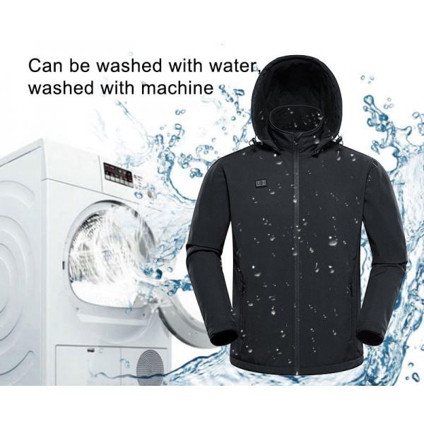 Quality Graphene Electric Heated Vest Jacket Fast heating With Detachable Hood OEM for sale