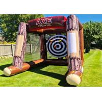 China Interactive Inflatable Battle Axe Game / Inflatable Flying Axe Throwing Challenge Carnival Game factory