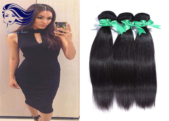 China Natural Unprocessed Human Hair Bundles , Straight Indian Hair Extensions factory