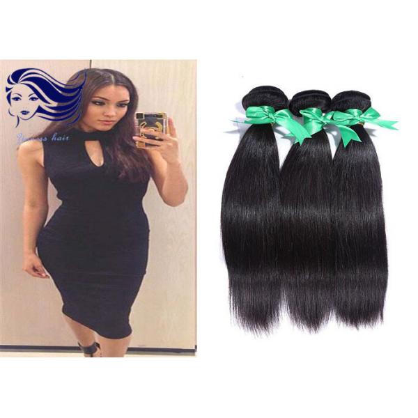 Quality Natural Unprocessed Human Hair Bundles , Straight Indian Hair Extensions for sale