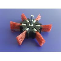 China 100mm Rotary Nylon Filament Flap Brush 6mm Power Drill Hexagonal Shank for sale