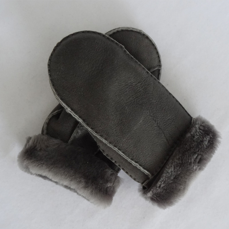 China Real Sheepskin Customized Mitten Lambskin Gloves Winter Sheepskin mitten Gloves factory